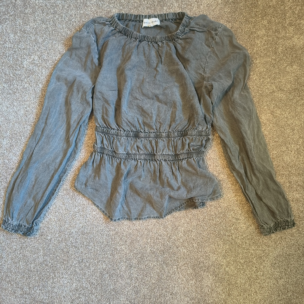 Women's Gray Long Sleeve Top